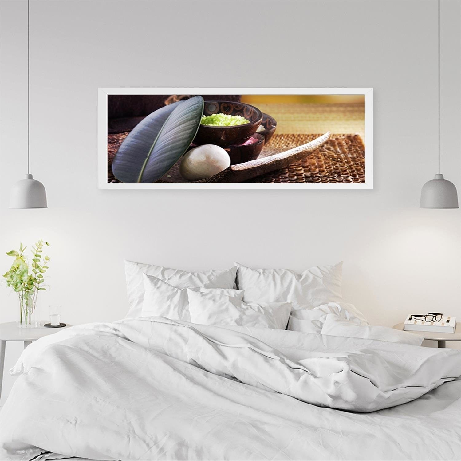 Picture in white frame PANORAMA, Composition Of Leaves Home Trends
