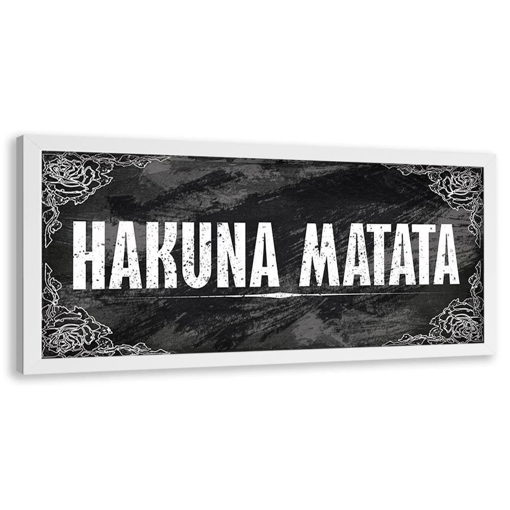 Picture in white frame PANORAMA, Hakuna Matata Home Trends