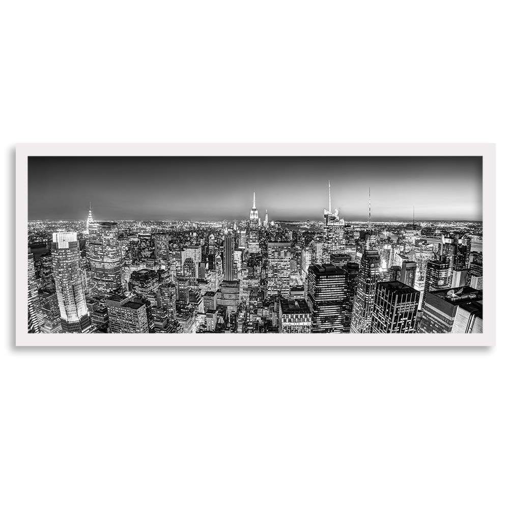 Picture in white frame PANORAMA, New York City Home Trends