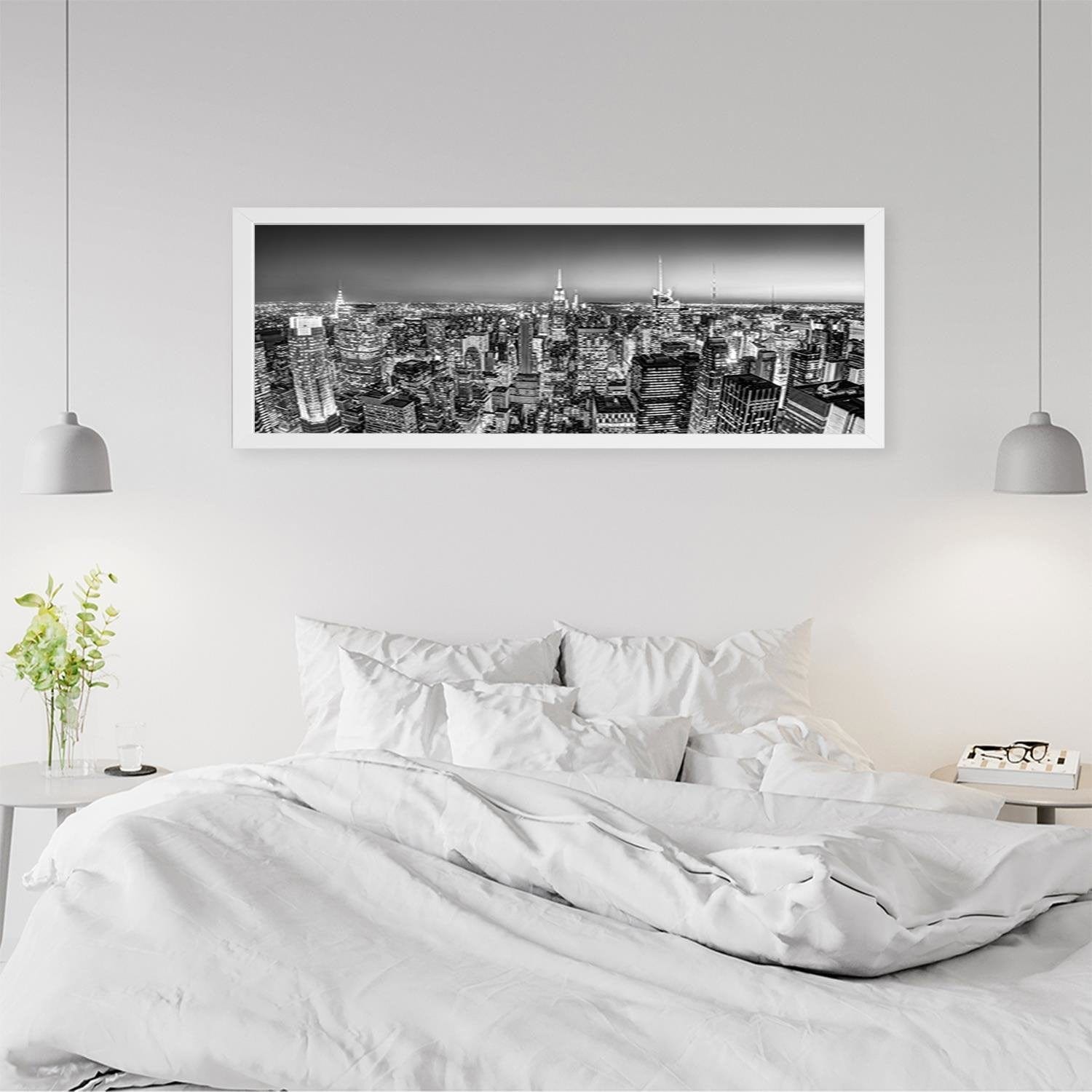 Picture in white frame PANORAMA, New York City Home Trends