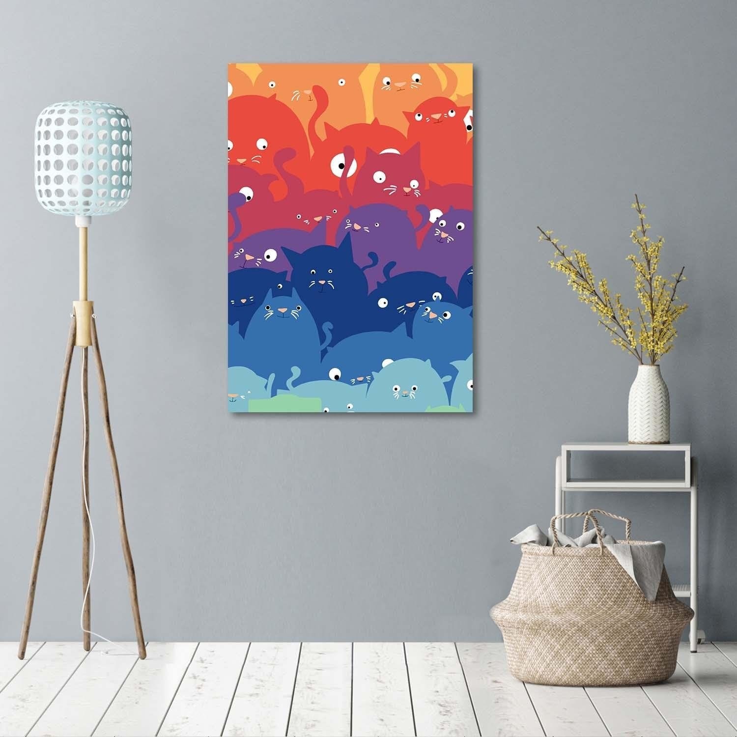 Posteris - Colored Cats  E-interjers.lv