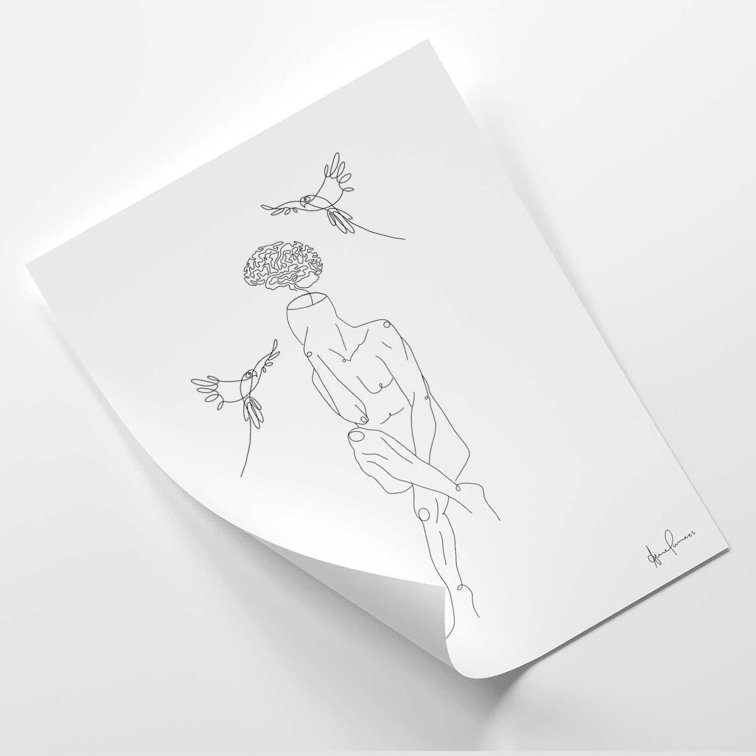 Posteris - Human And The Bird E-interjers.lv