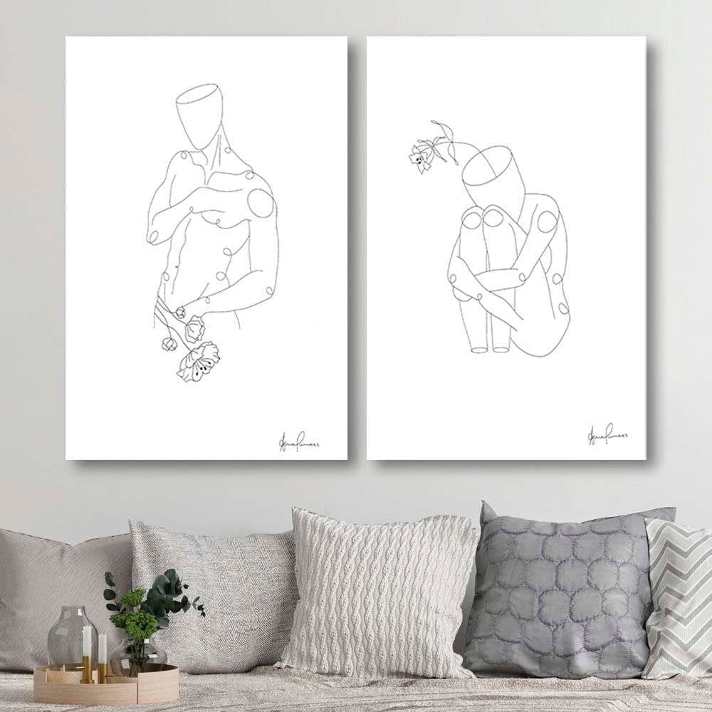 Posteris - Man's Figure Of Minimalism  E-interjers.lv