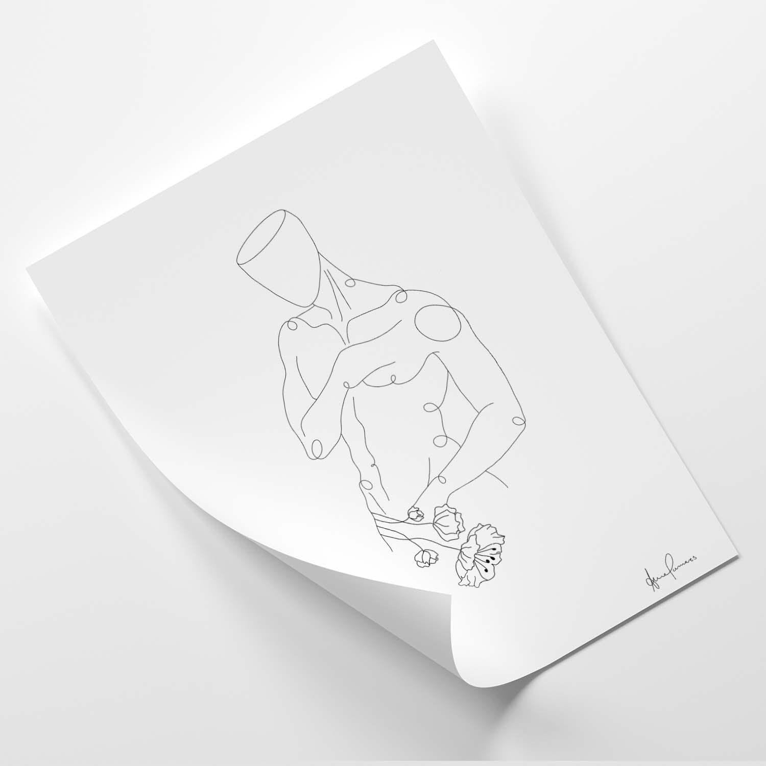 Posteris - Man's Figure Of Minimalism E-interjers.lv