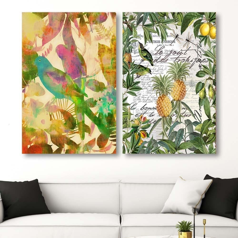 Posteris - Parrot In The Leaves  E-interjers.lv