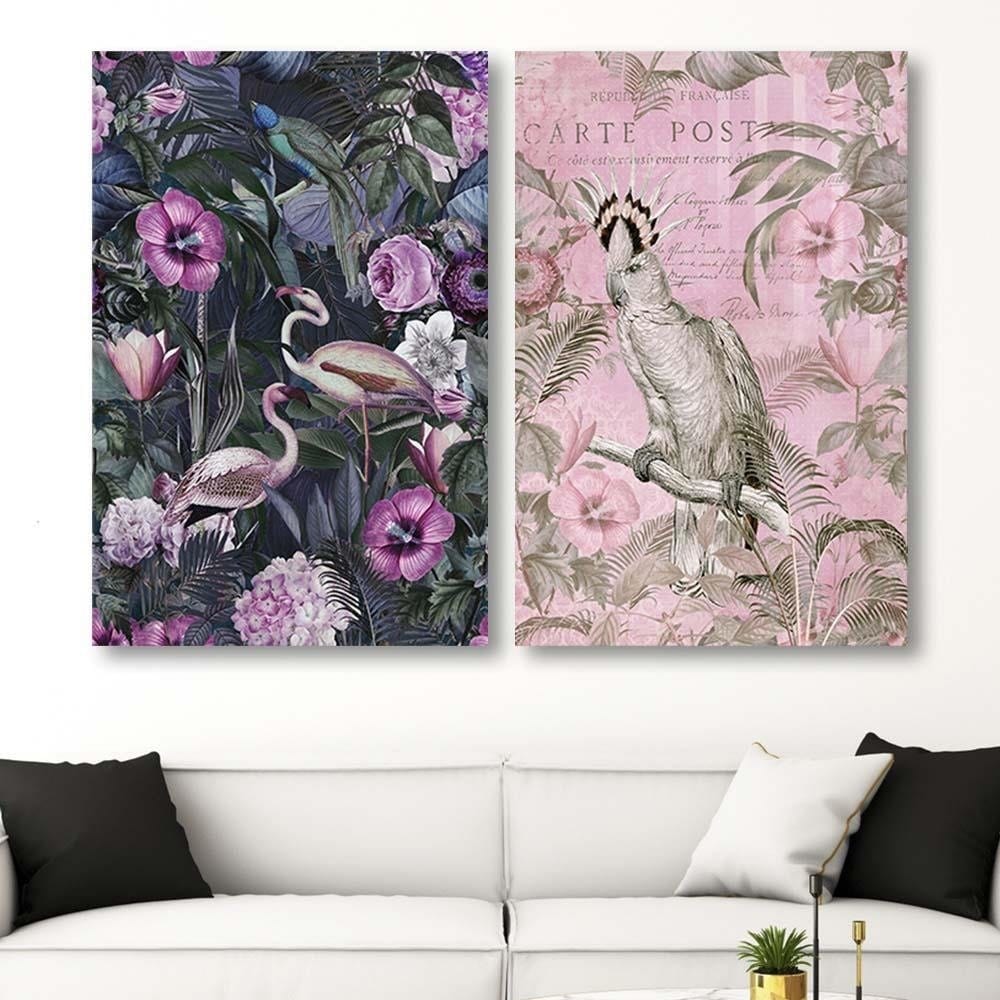 Posteris - Pink Birds  E-interjers.lv