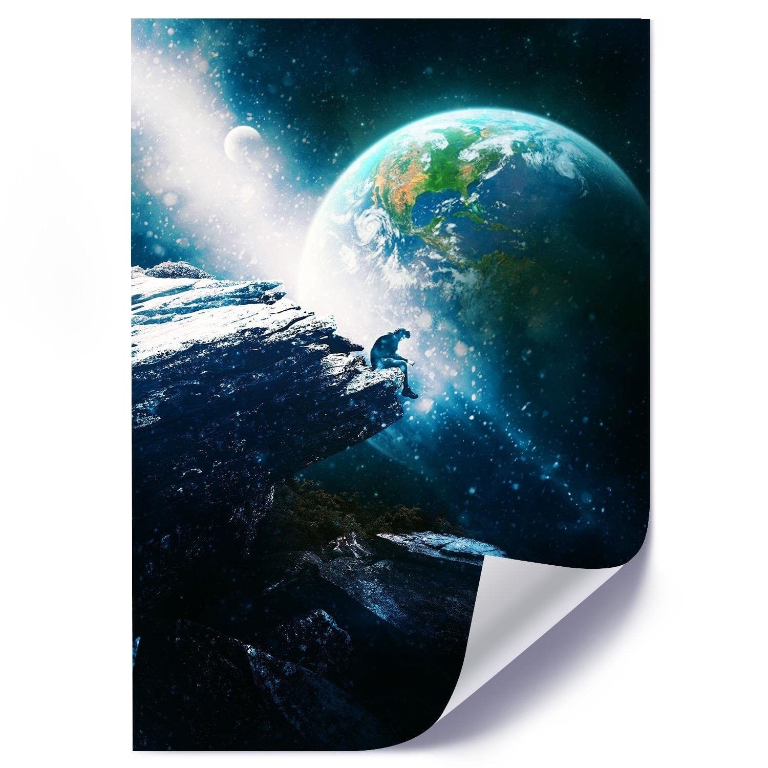 Posteris (plakāts) - Abstract Cosmos Blue Home Trends DECO