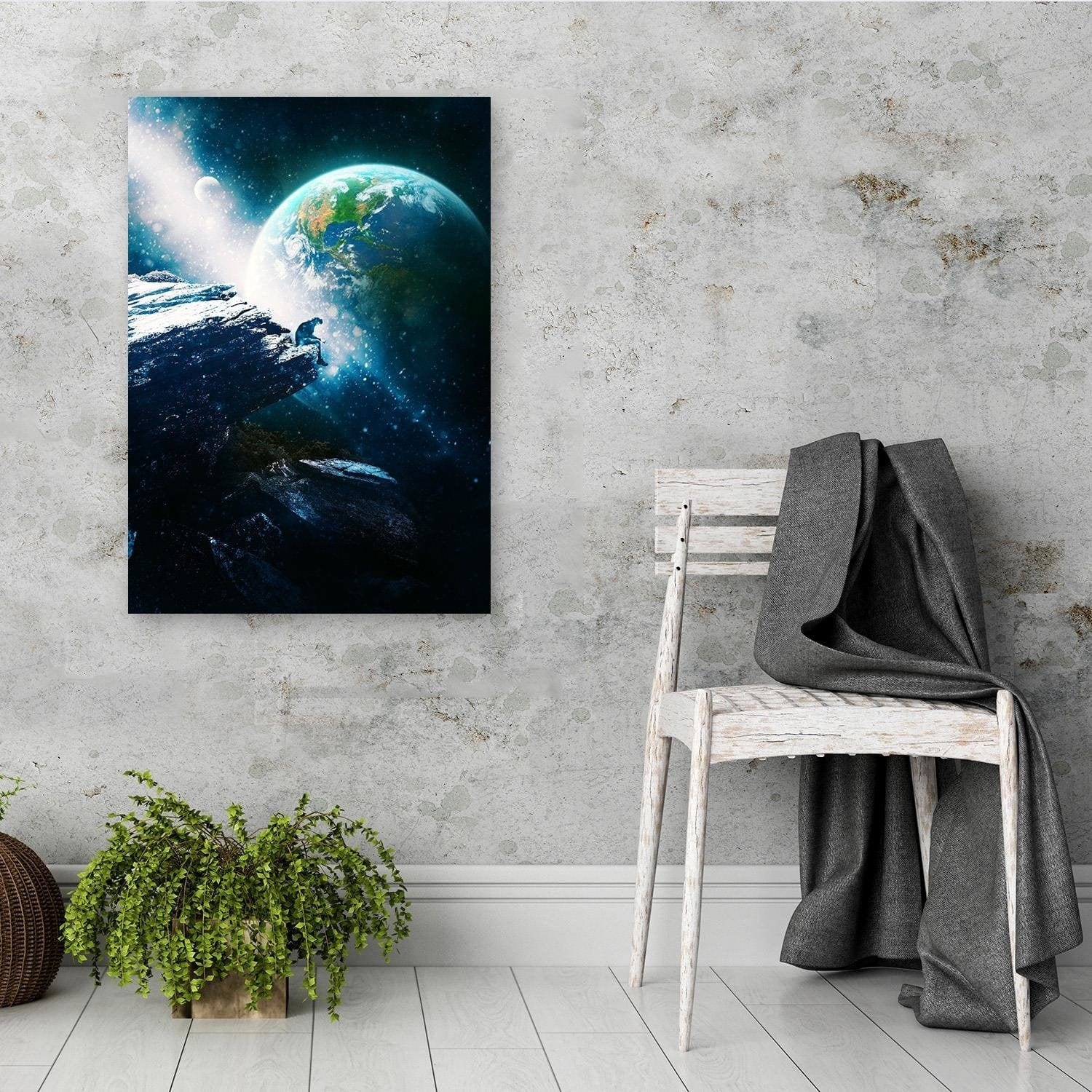 Posteris (plakāts) - Abstract Cosmos Blue Home Trends DECO