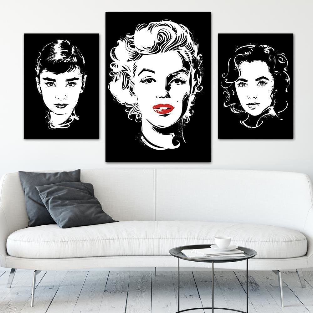 Posteris (plakāts) - American Actress Black And White Home Trends DECO