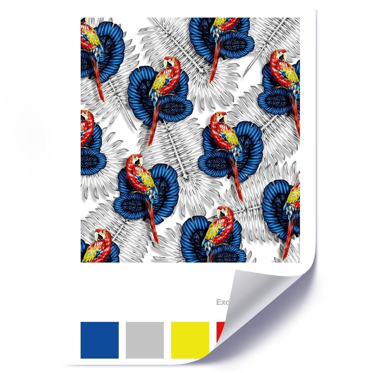 Posteris (plakāts) - Art Print Exotic Blue Home Trends DECO