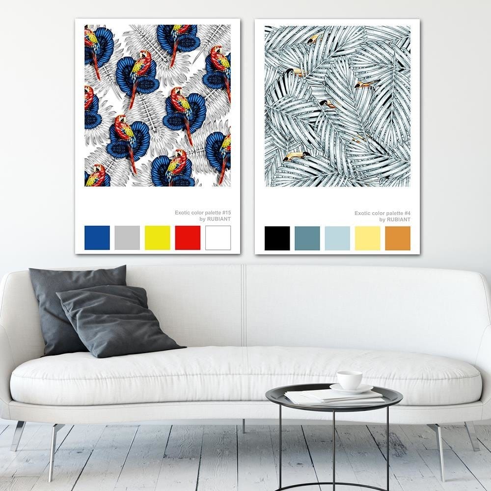 Posteris (plakāts) - Art Print Exotic Blue  Home Trends DECO
