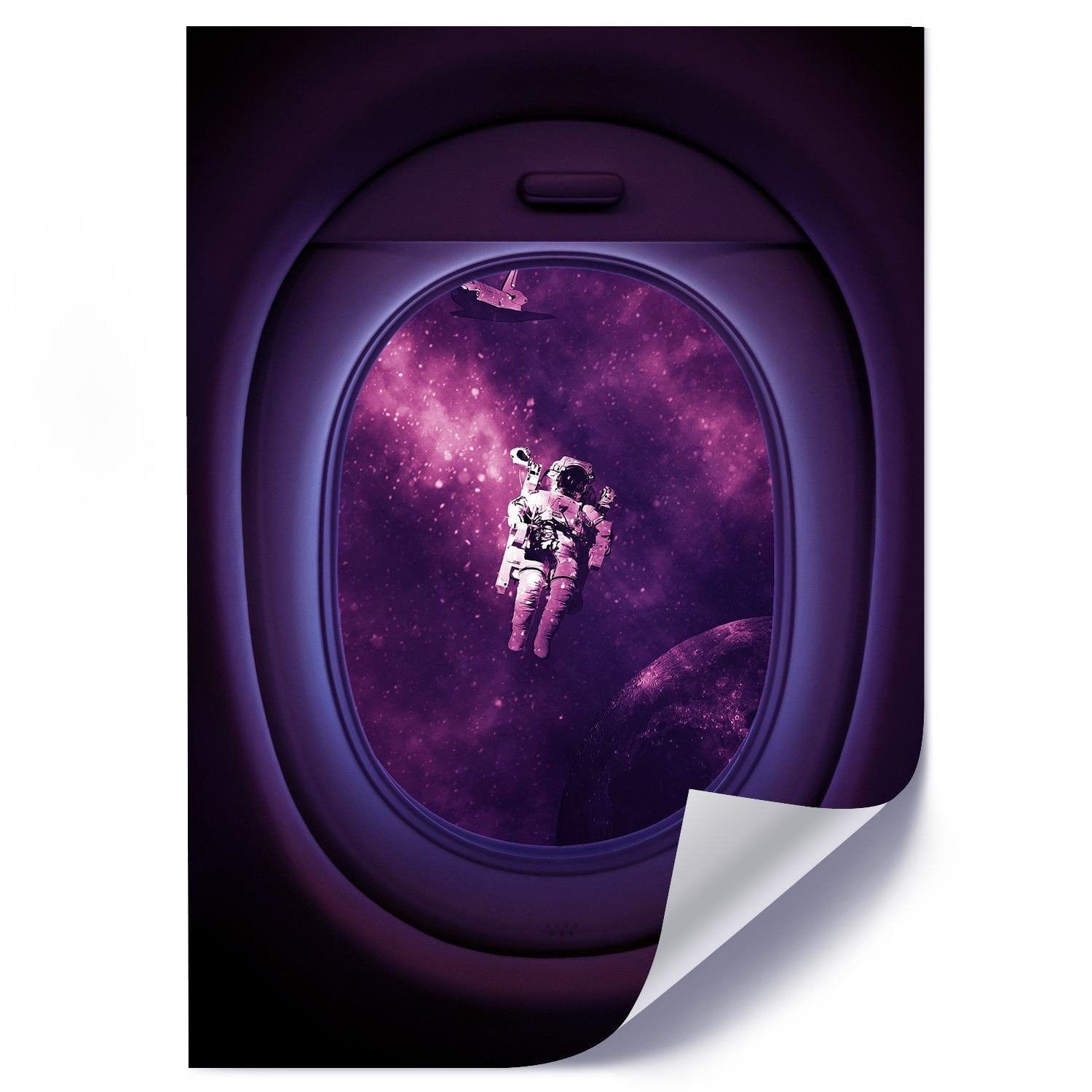 Posteris (plakāts) - Artwork Image Astronaut Purple Home Trends DECO