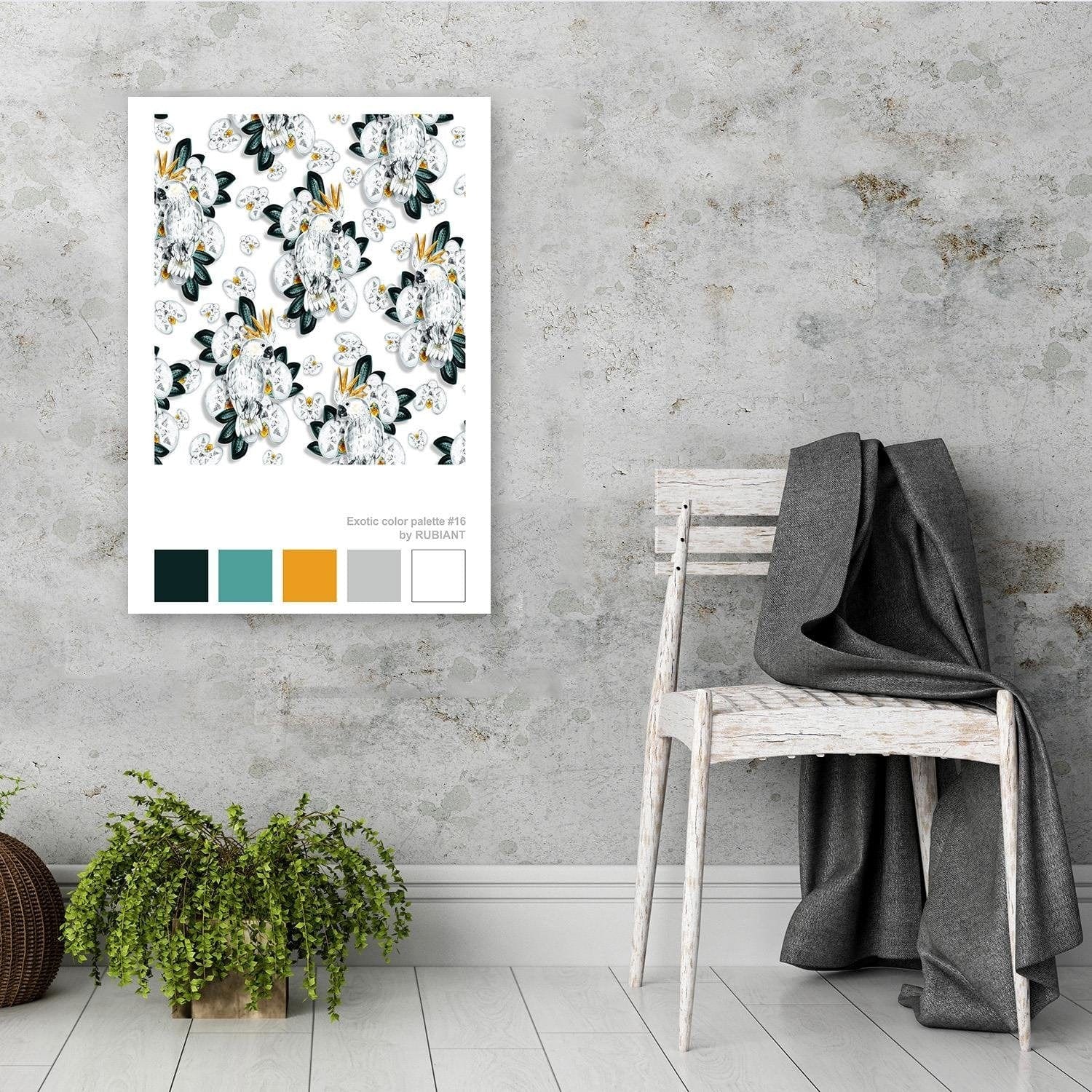 Posteris (plakāts) - Cacatoes White Home Trends DECO