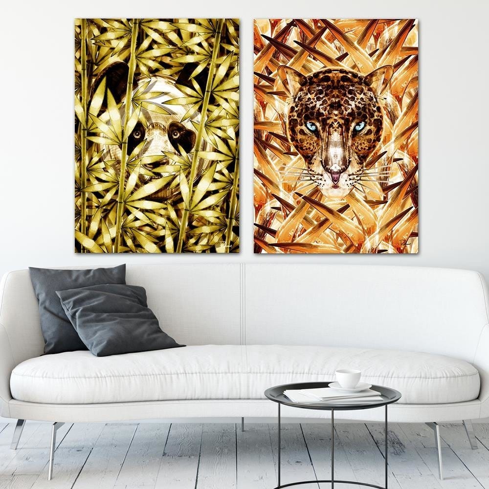 Posteris (plakāts) - Cheetah Image Animal Print Orange Home Trends DECO