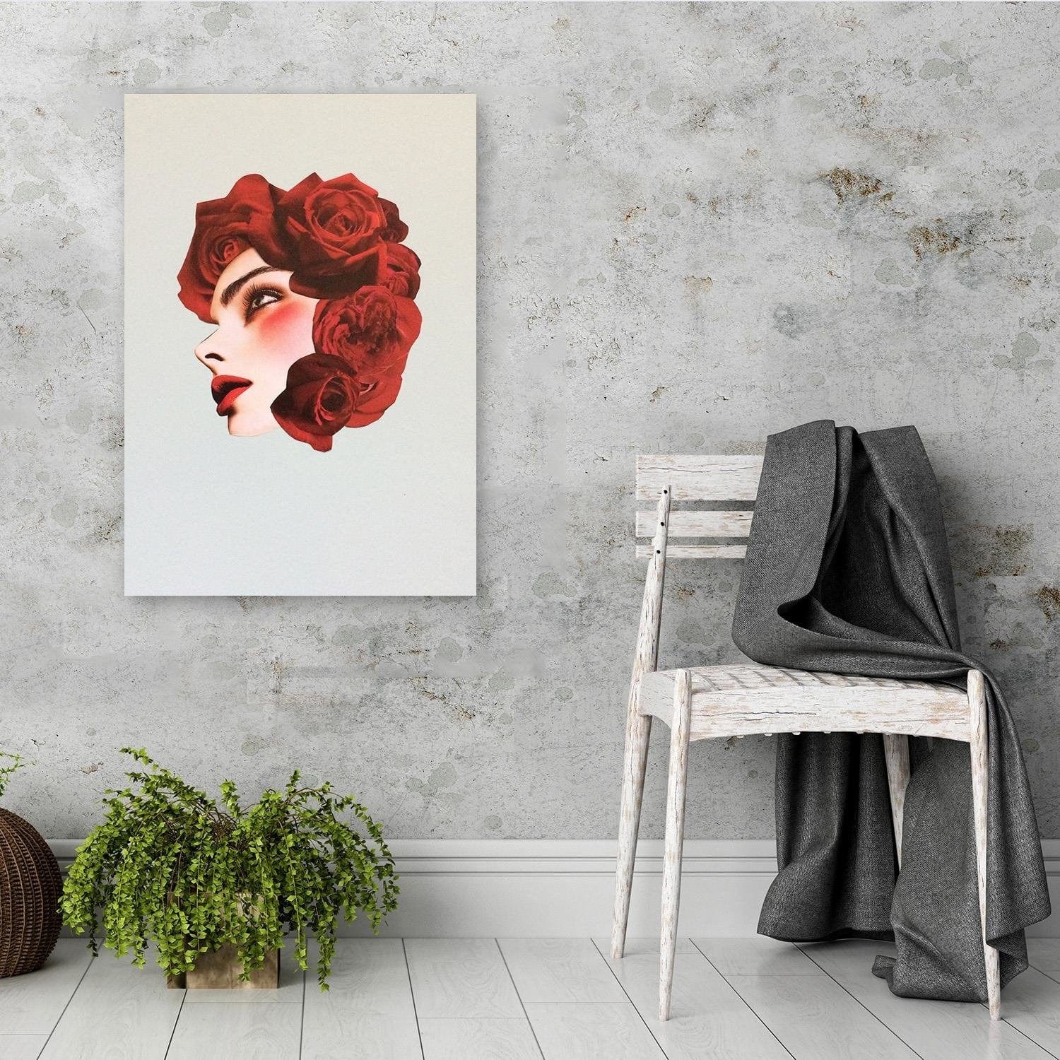Posteris (plakāts) - Creative Flowers Head Image Red Home Trends DECO