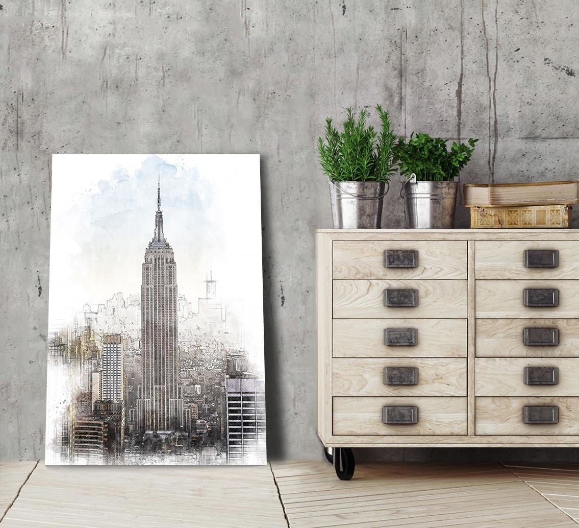 Posteris (plakāts) - Empire State Building Image Brown Home Trends DECO
