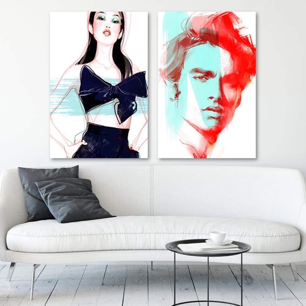 Posteris (plakāts) - Fashion Artwork Red Home Trends DECO