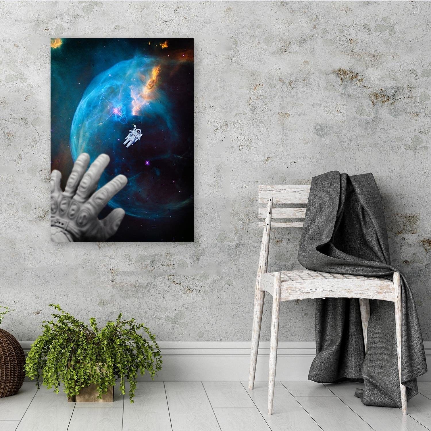 Posteris (plakāts) - Galaxy Artwork Blue Home Trends DECO