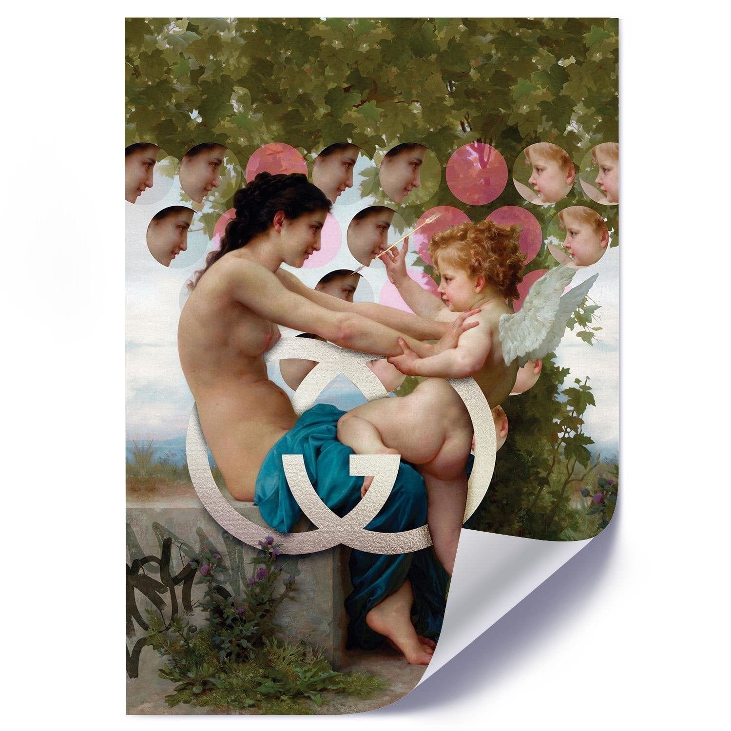 Posteris (plakāts) - Girl And Cupid Home Trends DECO