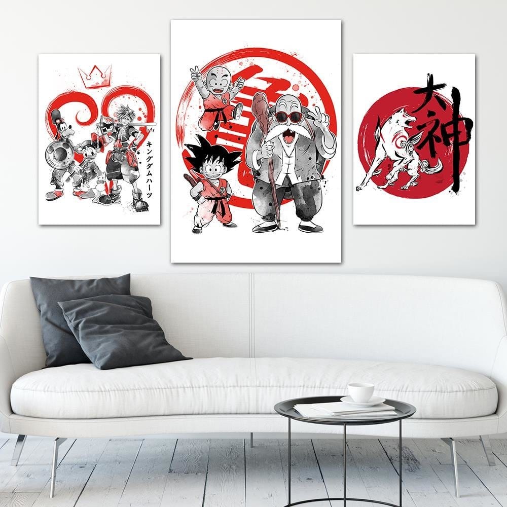 Posteris (plakāts) - Kame School Image Fine Art Red  Home Trends DECO