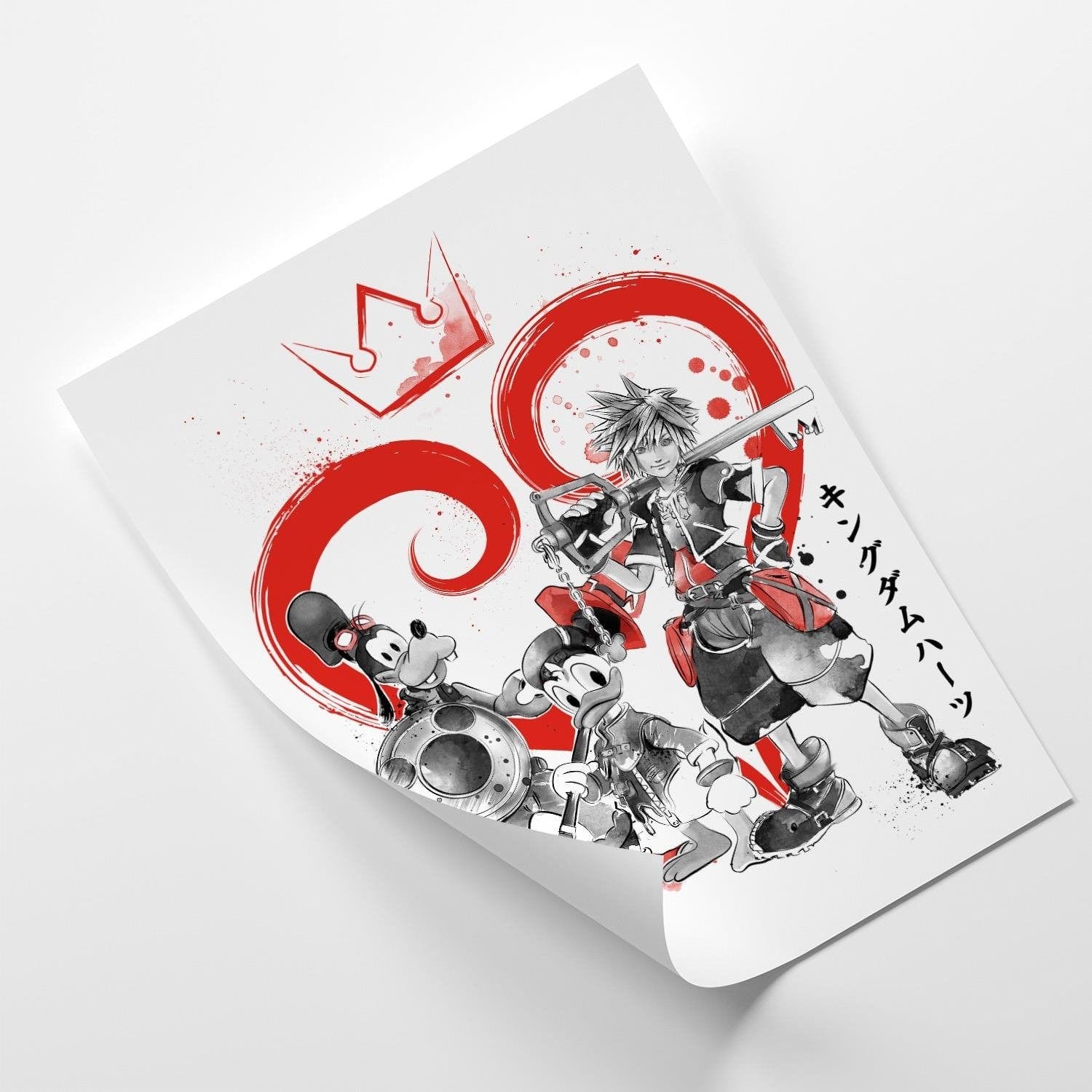 Posteris (plakāts) - Kingdom Japan Art Red Home Trends DECO