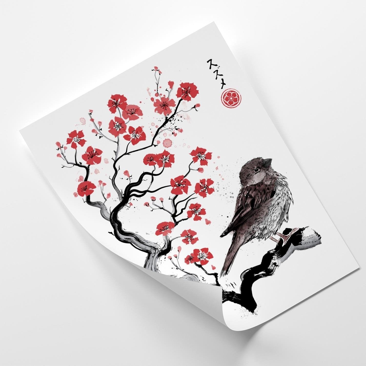 Posteris (plakāts) - Little Sparrow Red Home Trends DECO