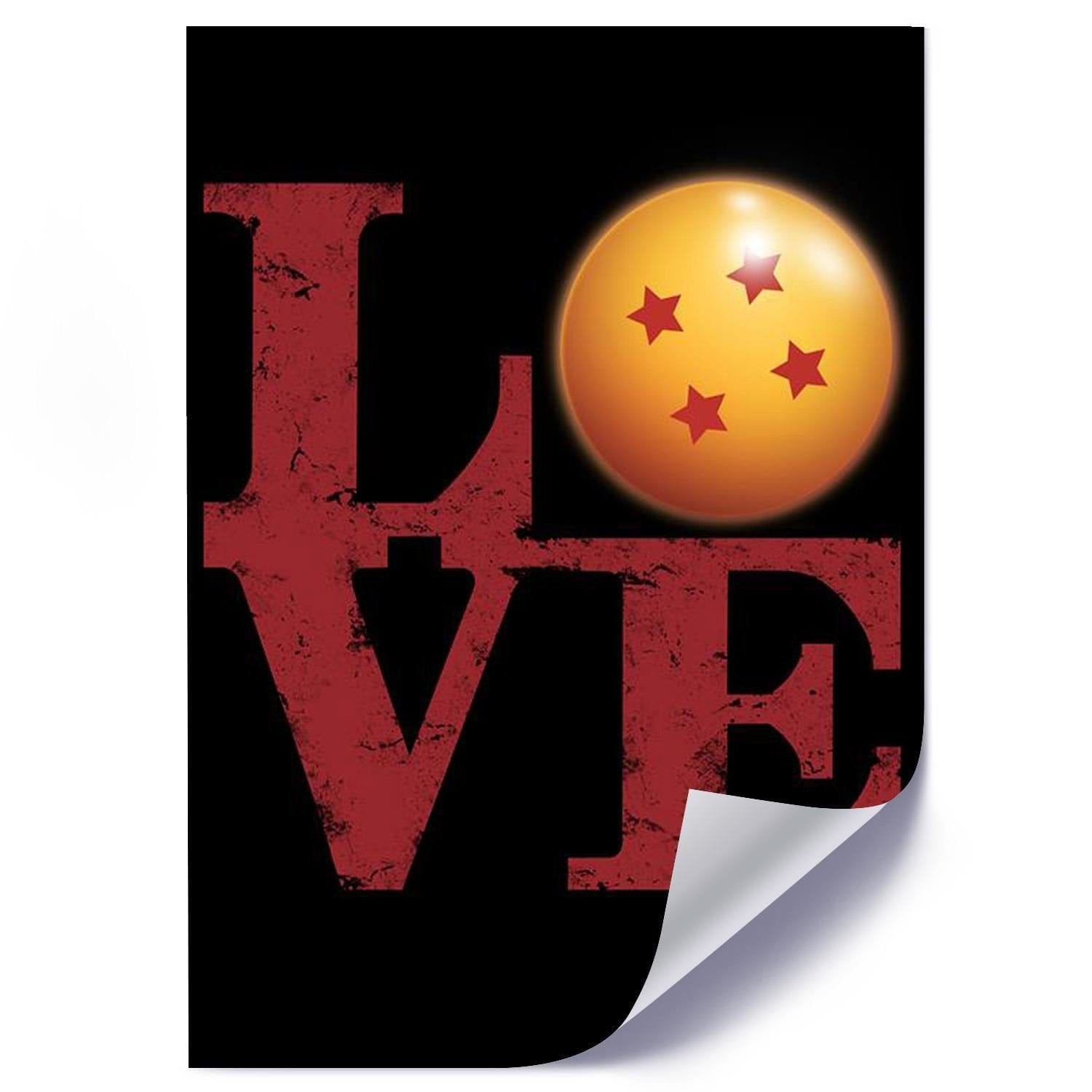 Posteris (plakāts) - Love Inscription Red Home Trends DECO