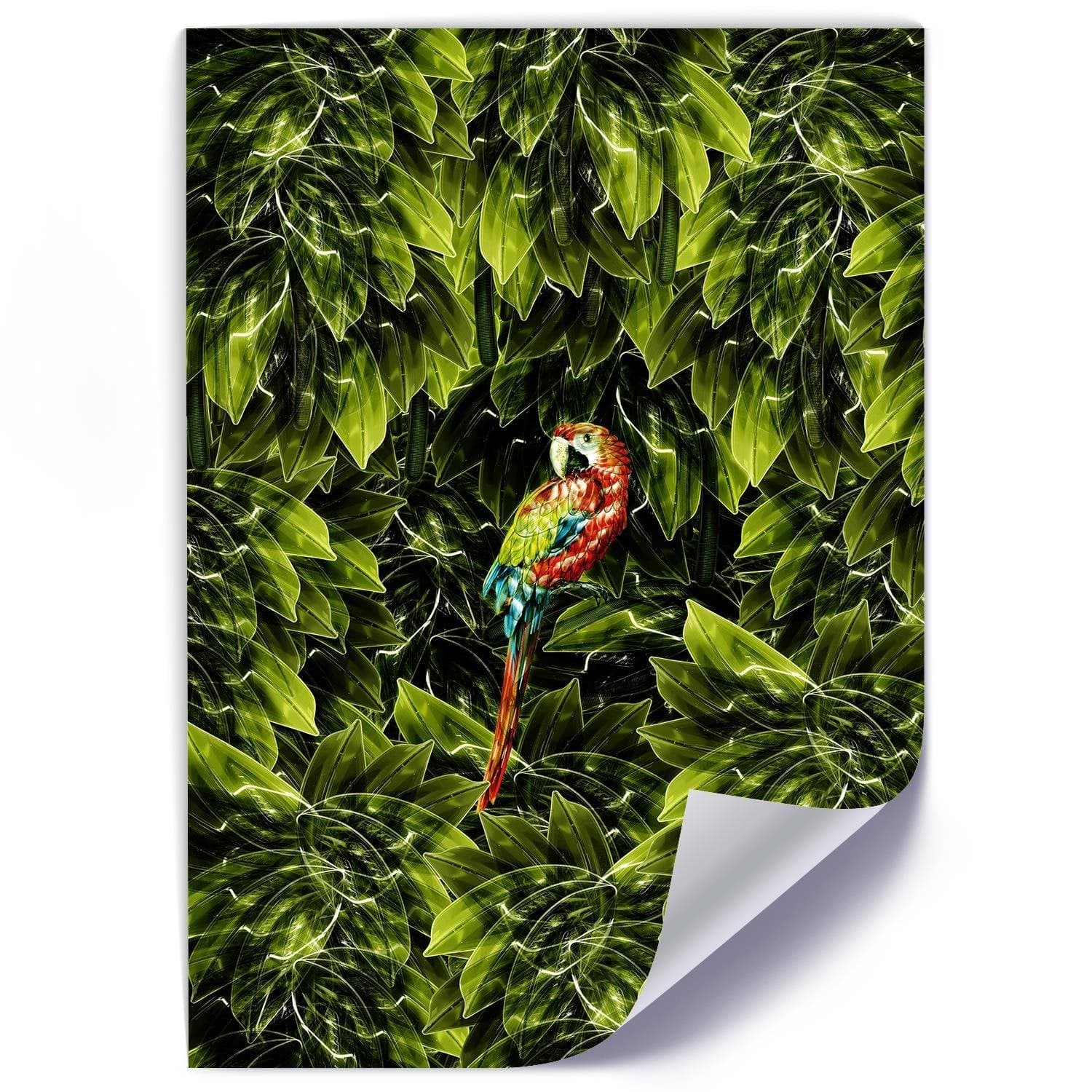 Posteris (plakāts) - Macaw Tropical Green Home Trends DECO