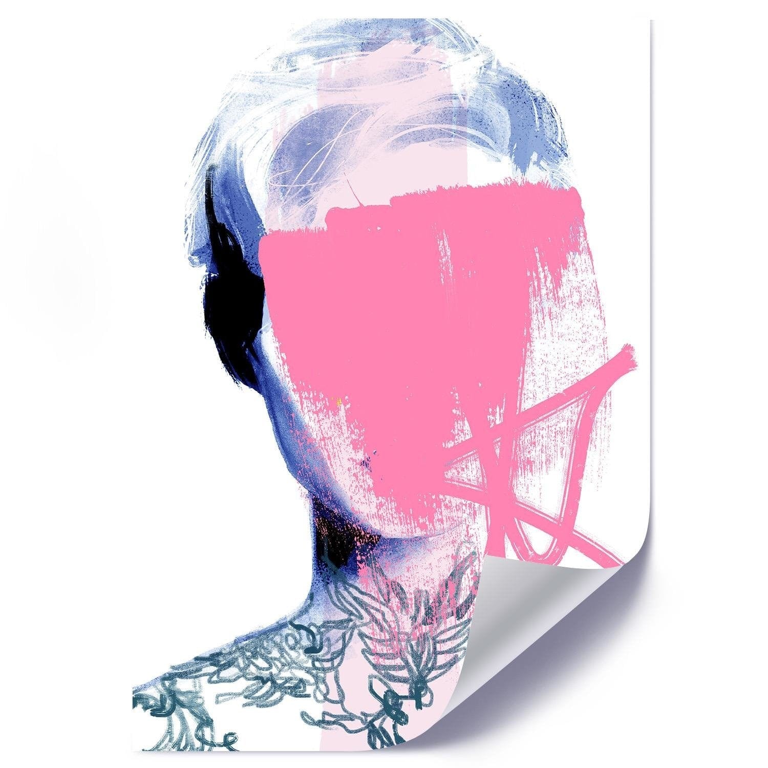 Posteris (plakāts) - Model Face Pink Home Trends DECO