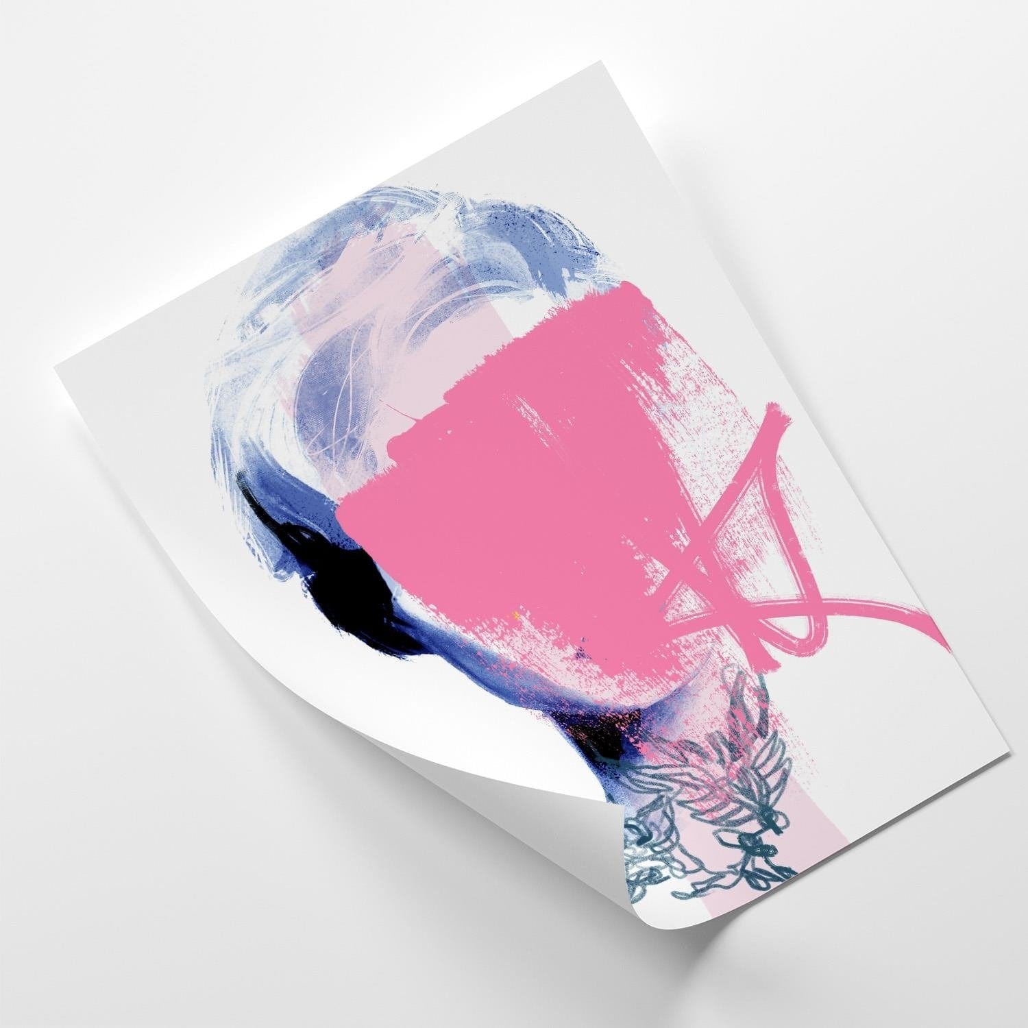 Posteris (plakāts) - Model Face Pink Home Trends DECO
