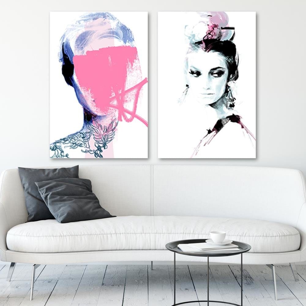 Posteris (plakāts) - Model Face Pink Home Trends DECO