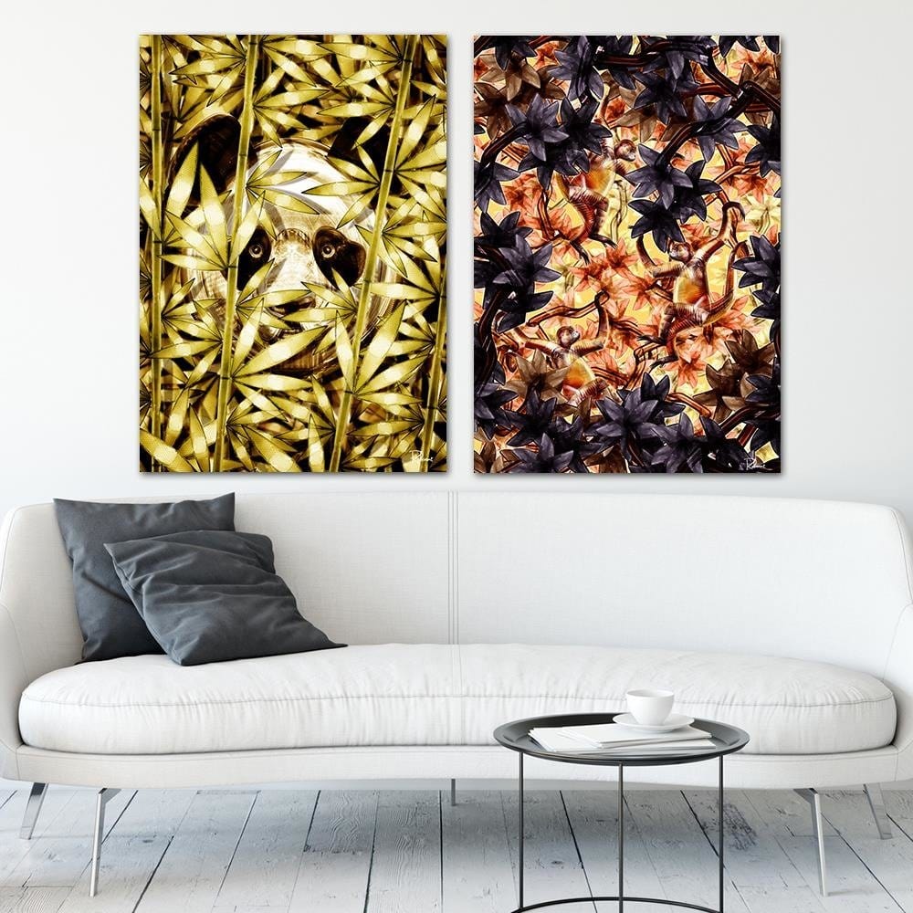 Posteris (plakāts) - Monkeys Image Animal Print Brown Home Trends DECO