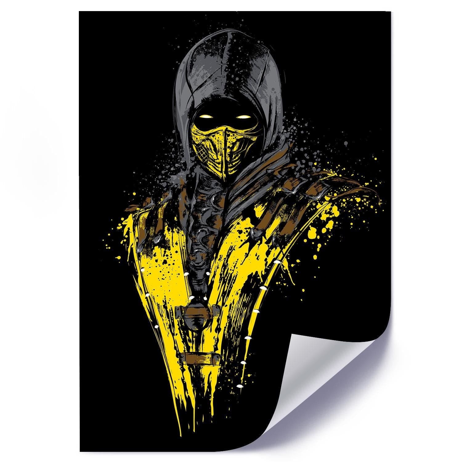 Posteris (plakāts) - Mortal Fire Yellow Home Trends DECO