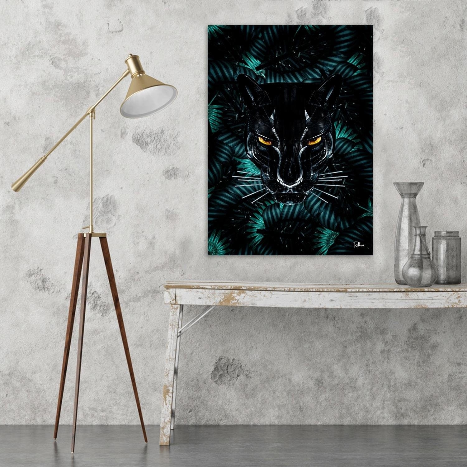 Posteris (plakāts) - Panther Modern Black Home Trends DECO