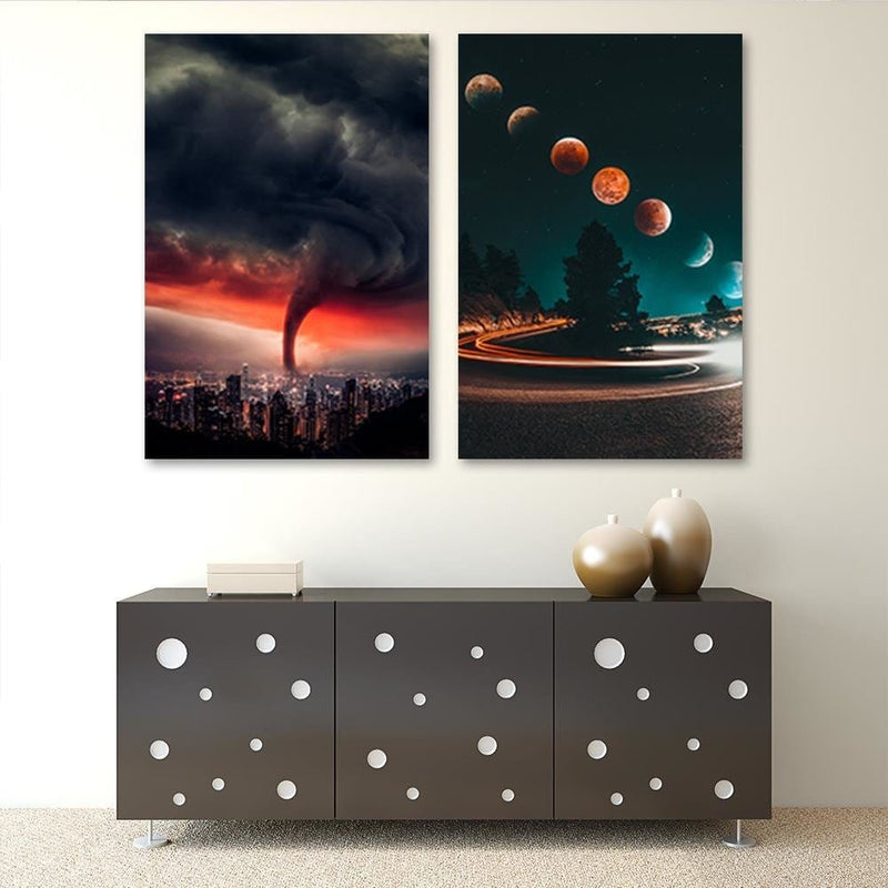 Posteris (plakāts) - Phases Of The Moon And The Lights  Home Trends DECO