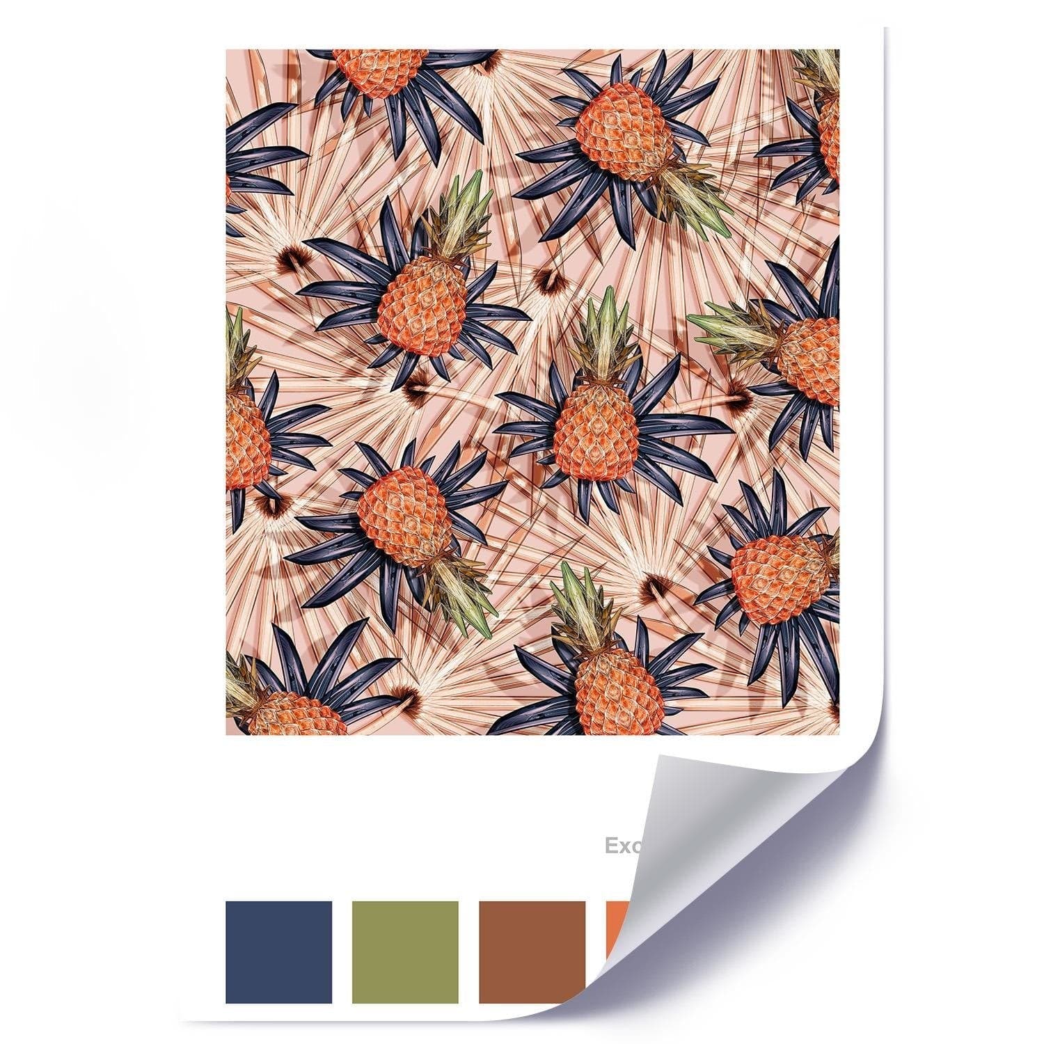 Posteris (plakāts) - Pineapple Brown Home Trends DECO
