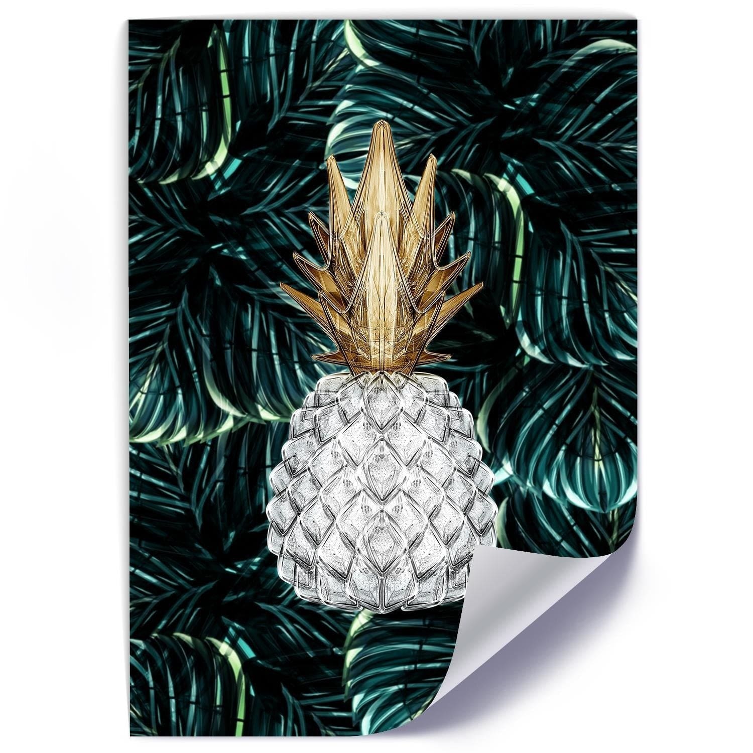 Posteris (plakāts) - Pineapple Image Tropical Green Home Trends DECO