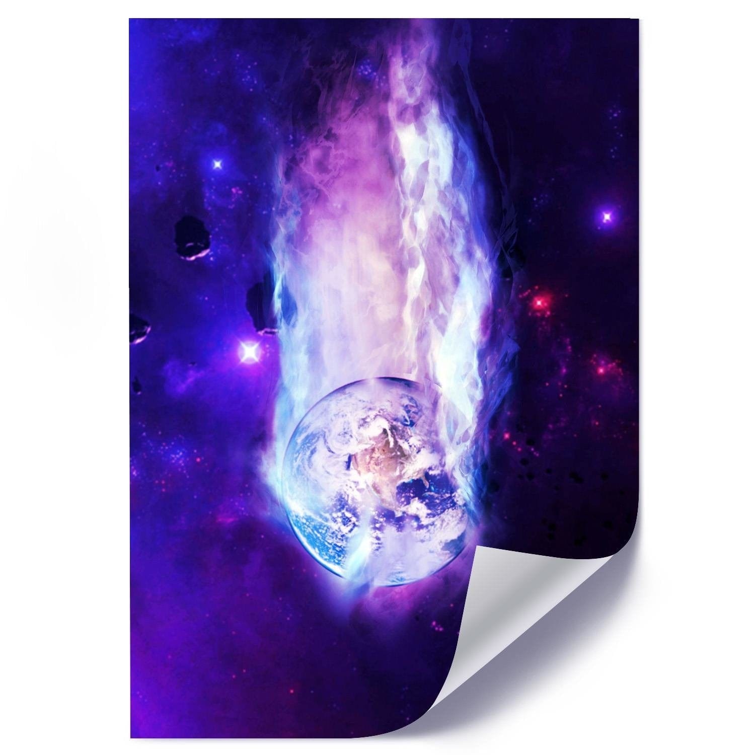 Posteris (plakāts) - Space Wall Art Purple Home Trends DECO