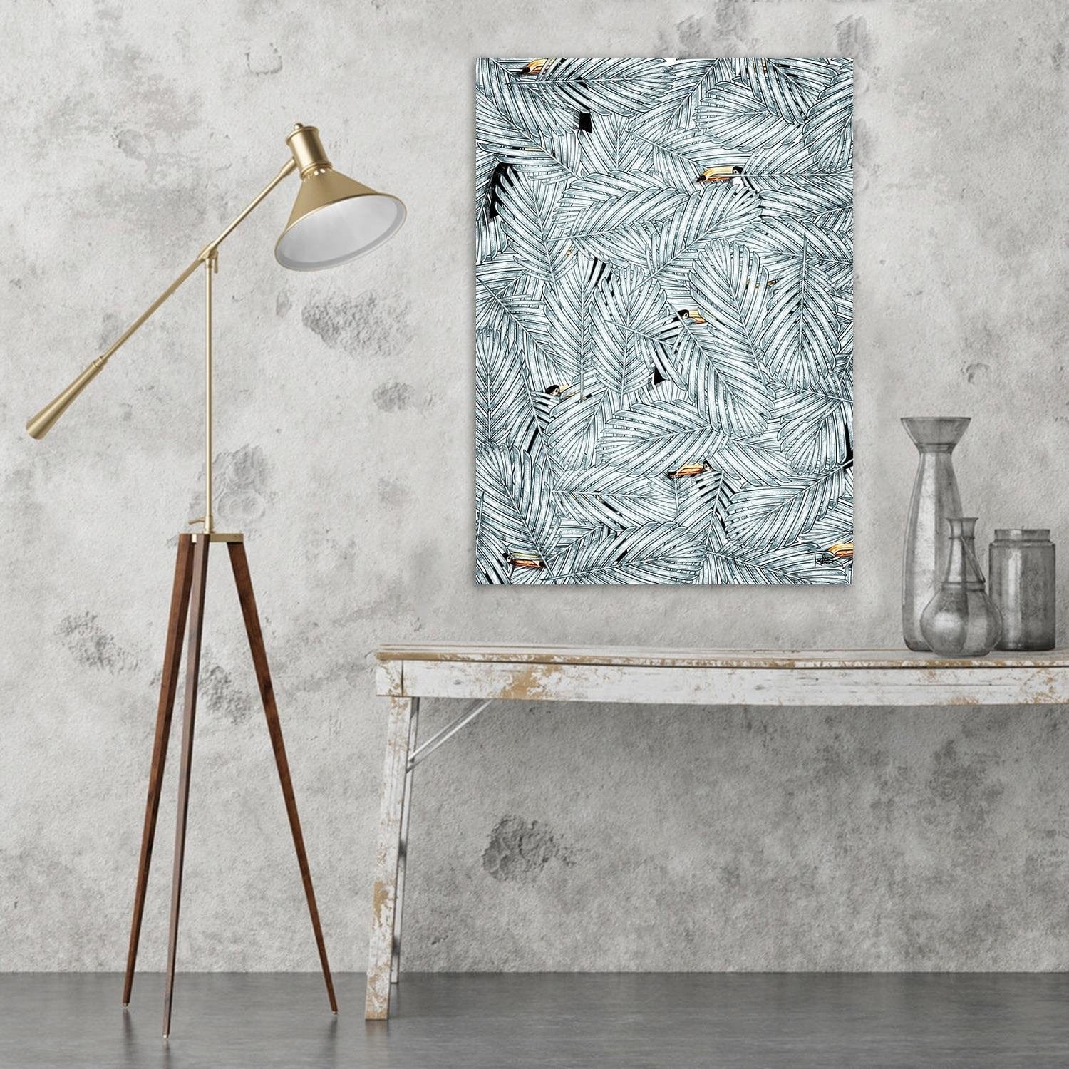 Posteris (plakāts) - Toucan Image Animal Print Grey Home Trends DECO