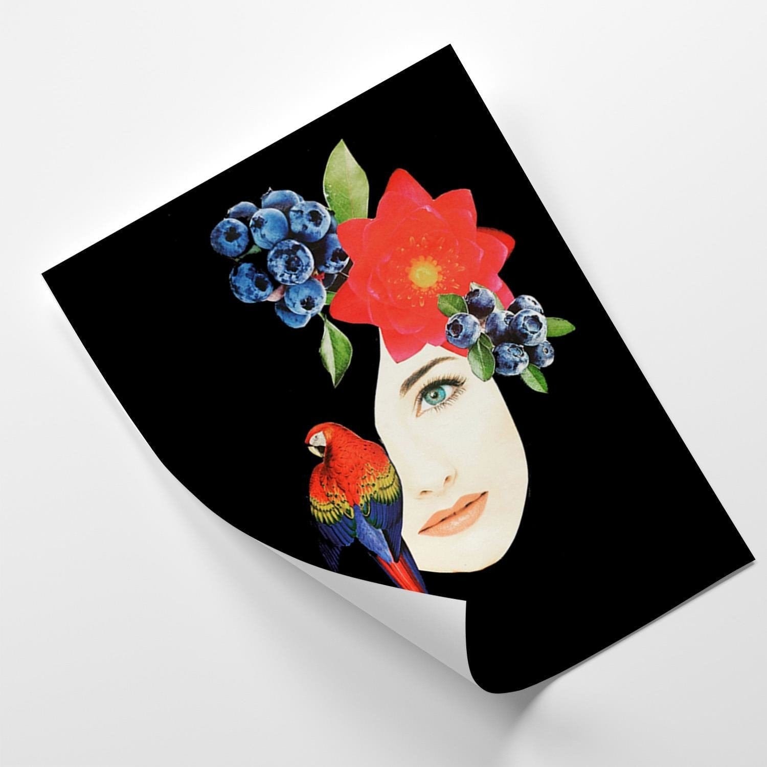 Posteris (plakāts) - Woman Face With Flowers Home Trends DECO