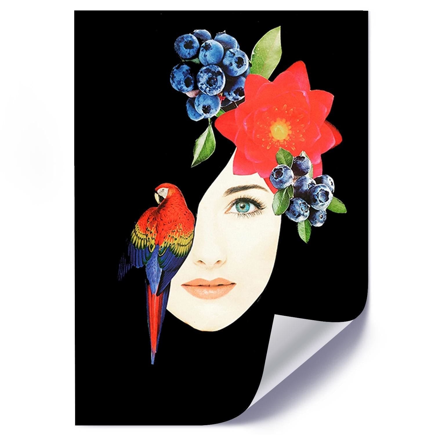 Posteris (plakāts) - Woman Face With Flowers Home Trends DECO