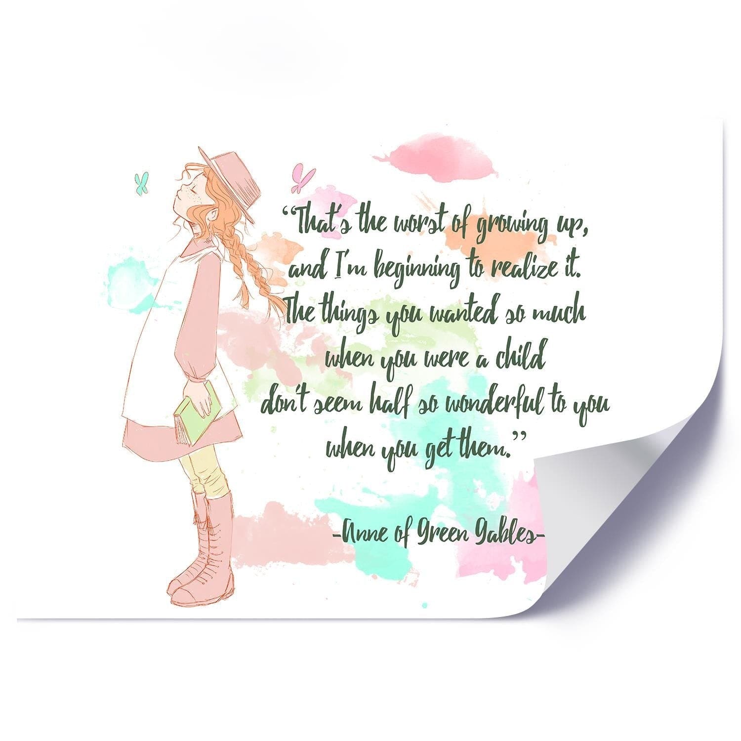 Posteris - Quote Anne Of Green Gables 1 E-interjers.lv