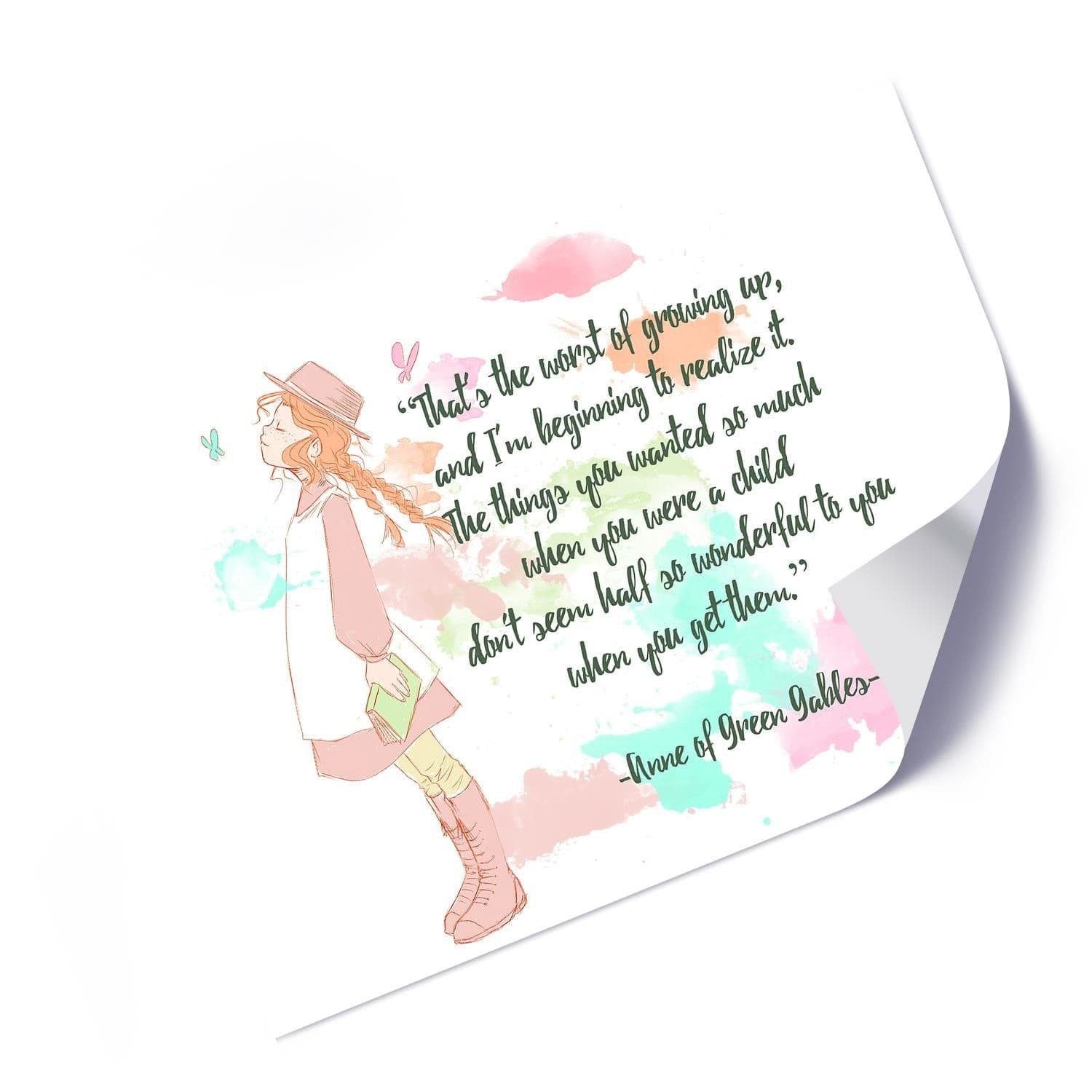 Posteris - Quote Anne Of Green Gables 1 E-interjers.lv