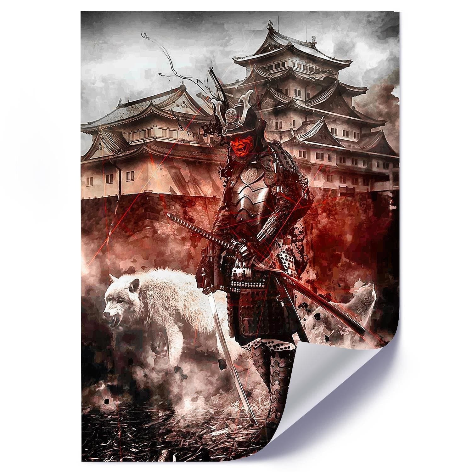 Posteris - Samurai And White Wolf E-interjers.lv