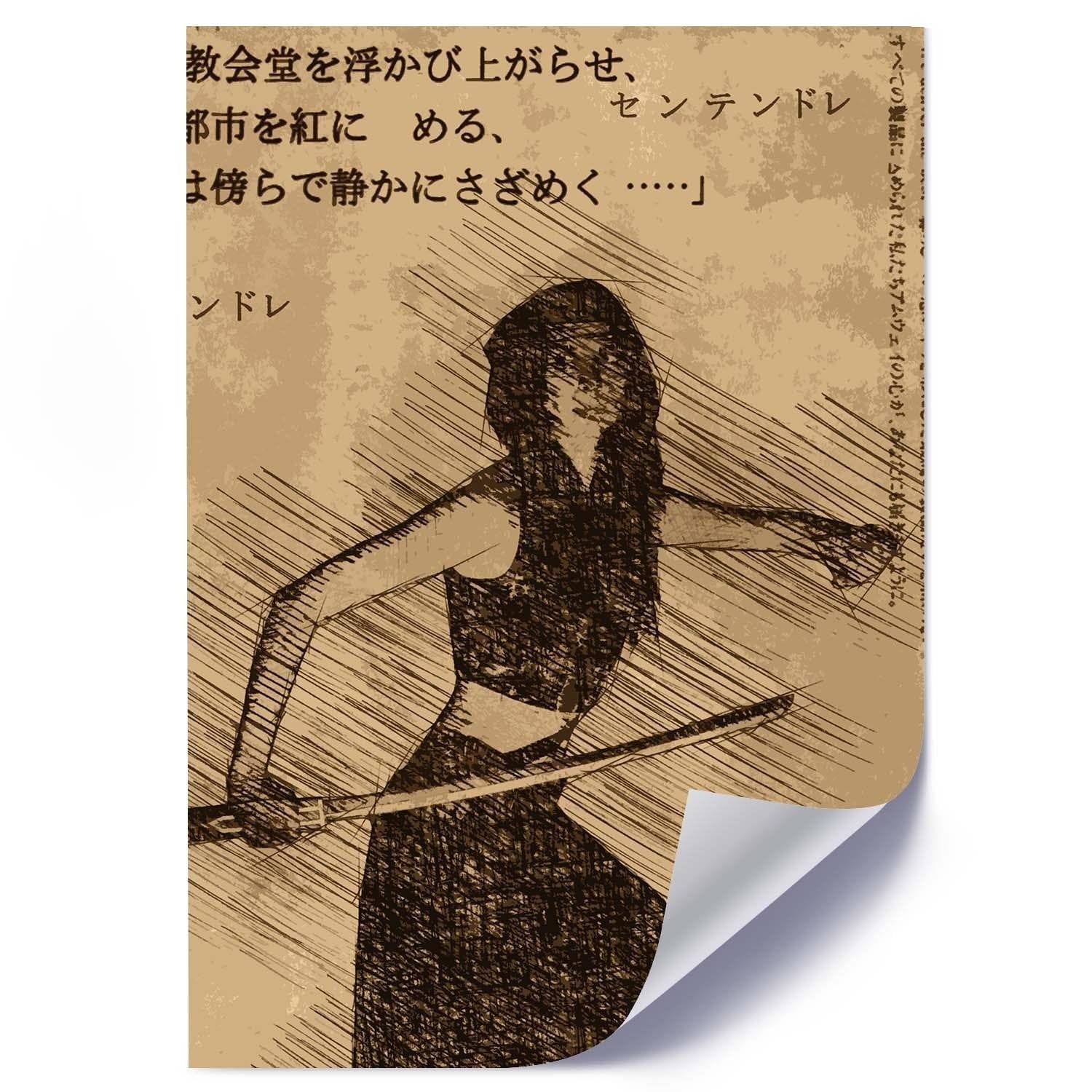 Posteris - Samurai Woman E-interjers.lv