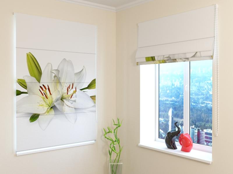 Romiešu žalūzijas Crystal Lily BLACKOUT / 40 / 50 E-interjers.lv