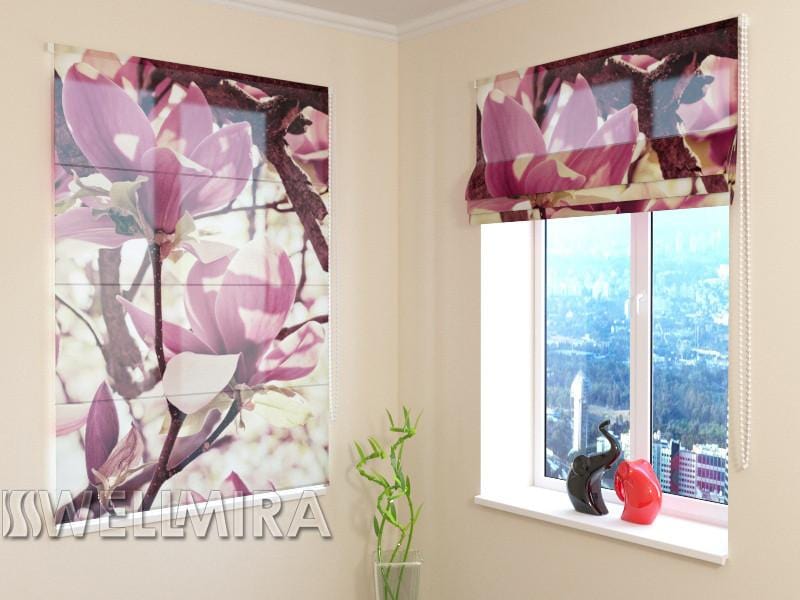 Romiešu žalūzijas Pink Magnolias SCREEN / 40 / 50 E-interjers.lv