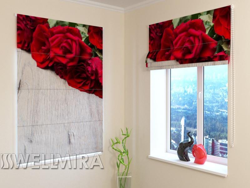 Romiešu žalūzijas Red bouquet BLACKOUT / 40 / 50 E-interjers.lv