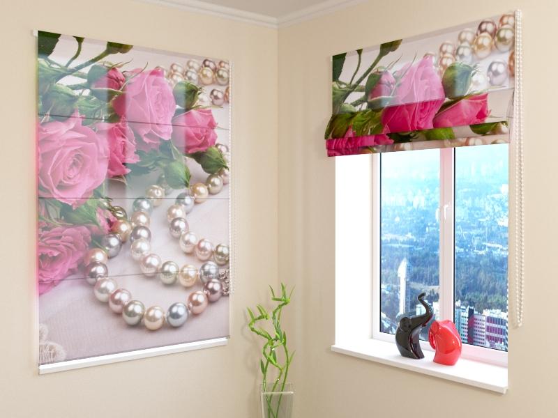 Romiešu žalūzijas Roses and Pearls SCREEN / 40 / 50 E-interjers.lv