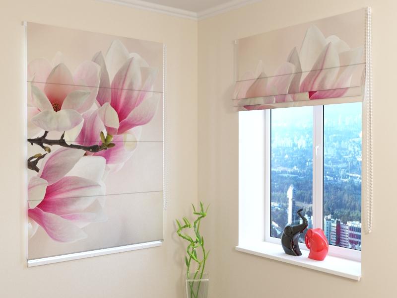 Romiešu žalūzijas Sweet Magnolias BLACKOUT / 40 / 50 E-interjers.lv